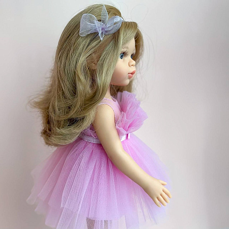 Платье фатиновое, ярусное, для куклы Paola Reina 33 см, розовое